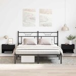 vidaXL Cabinet de chevet 2 Pièces Chêne noir 46 x 29 5 x 30 cm