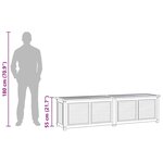 vidaXL Boîte de rangement jardin et sac 200x50x55 cm bois massif teck