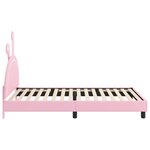 vidaXL Cadre de lit pour enfants avec tête de lit Rose 90 x 190 cm PU