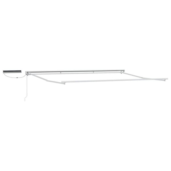 vidaXL Cadre de store rétractable électrique Blanc 5 × 3 5 m Acier