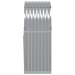 vidaXL Porte-bûches gris clair 80x45x120 cm acier galvanisé