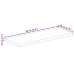 vidaXL Dessus de table 90x60x3 8 cm rectangulaire bois massif d'acacia
