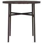 vidaXL Table à thé Marron 45 cm Résine tressée