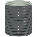 vidaXL Lit surélevé de jardin 160x80x81 cm Acier galvanisé Gris