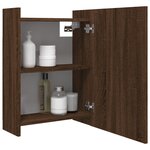 vidaXL Armoire à miroir de salle de bain Chêne marron 62 5x20 5x64 cm