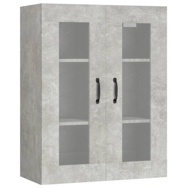 vidaXL Armoire murale suspendue Gris béton 69 5x34x90 cm