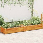 vidaXL Lit surélevé de jardin Bois d'acacia 200x50x25 cm