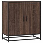 vidaXL Buffet chêne marron 68x35x76 cm bois d'ingénierie et métal