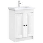 vidaXL Armoire sous évier de salle de bain Blanc 78 5 x 37 5 x 81 cm