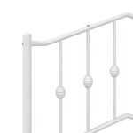 vidaXL Tête de lit métal blanc 100 cm