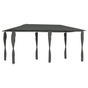 vidaXL Belvédère avec revêtement de poteaux 2 98x5 3x2 59 m 160 g/m²