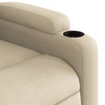 vidaXL Fauteuil inclinable de massage Crème Tissu