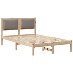 vidaXL Cadre de lit avec tête de lit Taupe 120 x 200 cm Pin massif