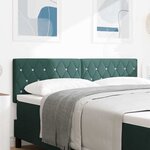 vidaXL Tête de Lit en Velours Argyle Vert foncé 160 cm Velours