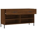 vidaXL Banc à chaussures chêne marron 102x35x55 cm bois d'ingénierie