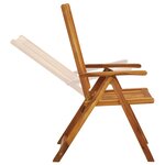 vidaXL Chaises inclinables de jardin lot de 3 Bois solide d'acacia
