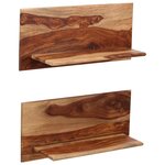 vidaXL Étagères murales 2 Pièces 58 x 26 x 20 cm Bois massif