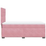 vidaXL Sommier à lattes de lit avec matelas Rose 90x200 cm Velours