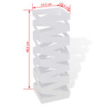 vidaXL Porte-parapluie carré à rangement Blanc Acier 48 5 cm