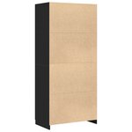 Armoire vidaXL Noir Chêne 90x52x200 cm en bois d'ingénierie