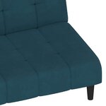 vidaXL Canapé-lit à 2 places Bleu Velours