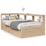 vidaXL Lit bibliothèque sans matelas 75x190 cm bois de pin massif