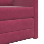vidaXL Canapé-Lit 60cm Bordeaux Velours