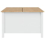 vidaXL Table basse HILL Blanc et marron miel 79 5 x 79 5 x 49 cm