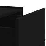 vidaXL Tables de chevet murales 2 Pièces noir 45x30x35 cm
