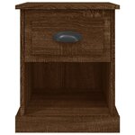 vidaXL Table de chevet chêne marron 39x39x47 5 cm bois d'ingénierie