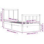 vidaXL Cadre de lit sans matelas 100x200 cm bois massif de pin