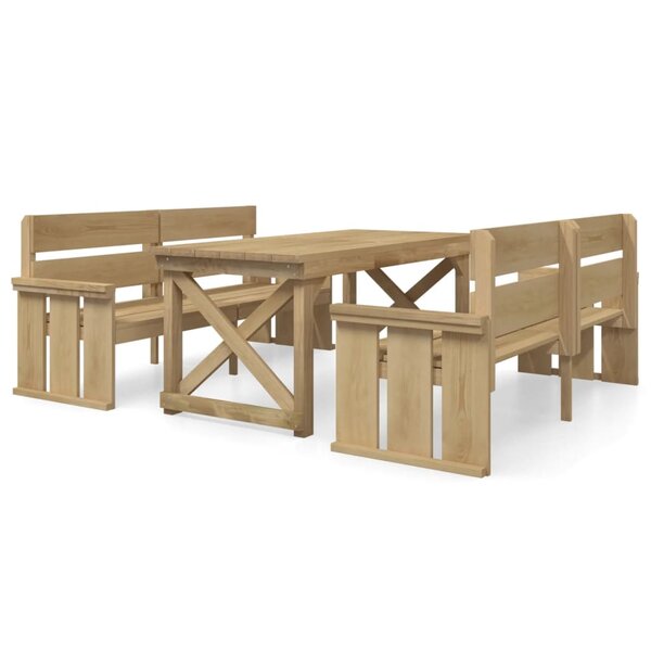 vidaXL Ensemble à manger de jardin 3 Pièces Bois de pin imprégné