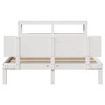 vidaXL Cadre de lit avec tête de lit sans matelas blanc 140x200 cm