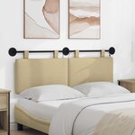 vidaXL Tête de lit suspendue Gris Vert Clair Tissu en velours côtelé