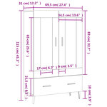 vidaXL Buffet haut chêne sonoma 69 5x31x115 cm bois d'ingénierie