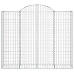 vidaXL Paniers à gabions arqués 11 Pièces 200x50x160/180 cm Fer galvanisé