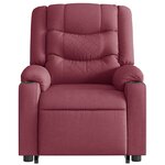 vidaXL Fauteuil inclinable de massage électrique Rouge bordeaux Tissu