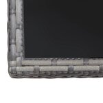 vidaXL Table de jardin gris 80x80x74 cm résine tressée