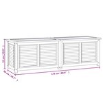 vidaXL Boîte de rangement jardin et sac 175x50x53 cm bois massif teck