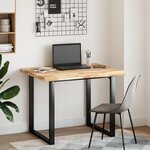 vidaXL Dessus de bureau non traité 100x80x4 cm bois d'acacia massif