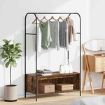 vidaXL Porte-vêtements Marron 100 x 44 x 160 cm Bois d'ingénierie