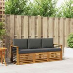 vidaXL Ensembles de canapés 3 pc Naturel et Anthracite