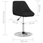 vidaXL Chaises à manger lot de 6 noir similicuir