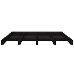 vidaXL Lit de palette Noir 140x190 cm Bois de pin massif