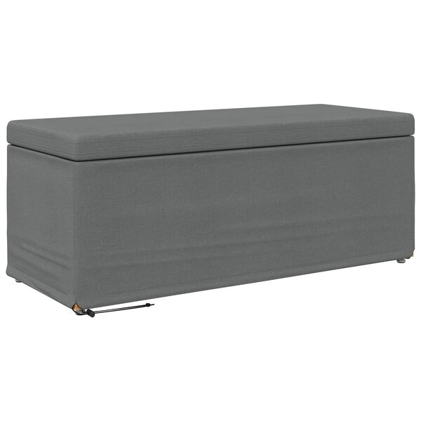 vidaXL Tabouret Gris foncé 101 x 41 x 40 cm Tissu et bois stratifié