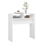 vidaXL Table console blanc 78x30x80 cm bois d'ingénierie