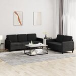 vidaXL Ensemble de canapés 2 Pièces noir velours