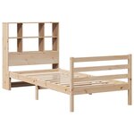 vidaXL Lit bibliothèque sans matelas 90x190 cm bois de pin massif