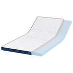 vidaXL Coussins de Matelas Blanc et bleu 90 x 200 cm