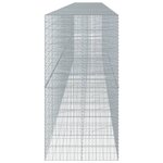 vidaXL Panier gabion avec couvercle 950x100x200 cm fer galvanisé